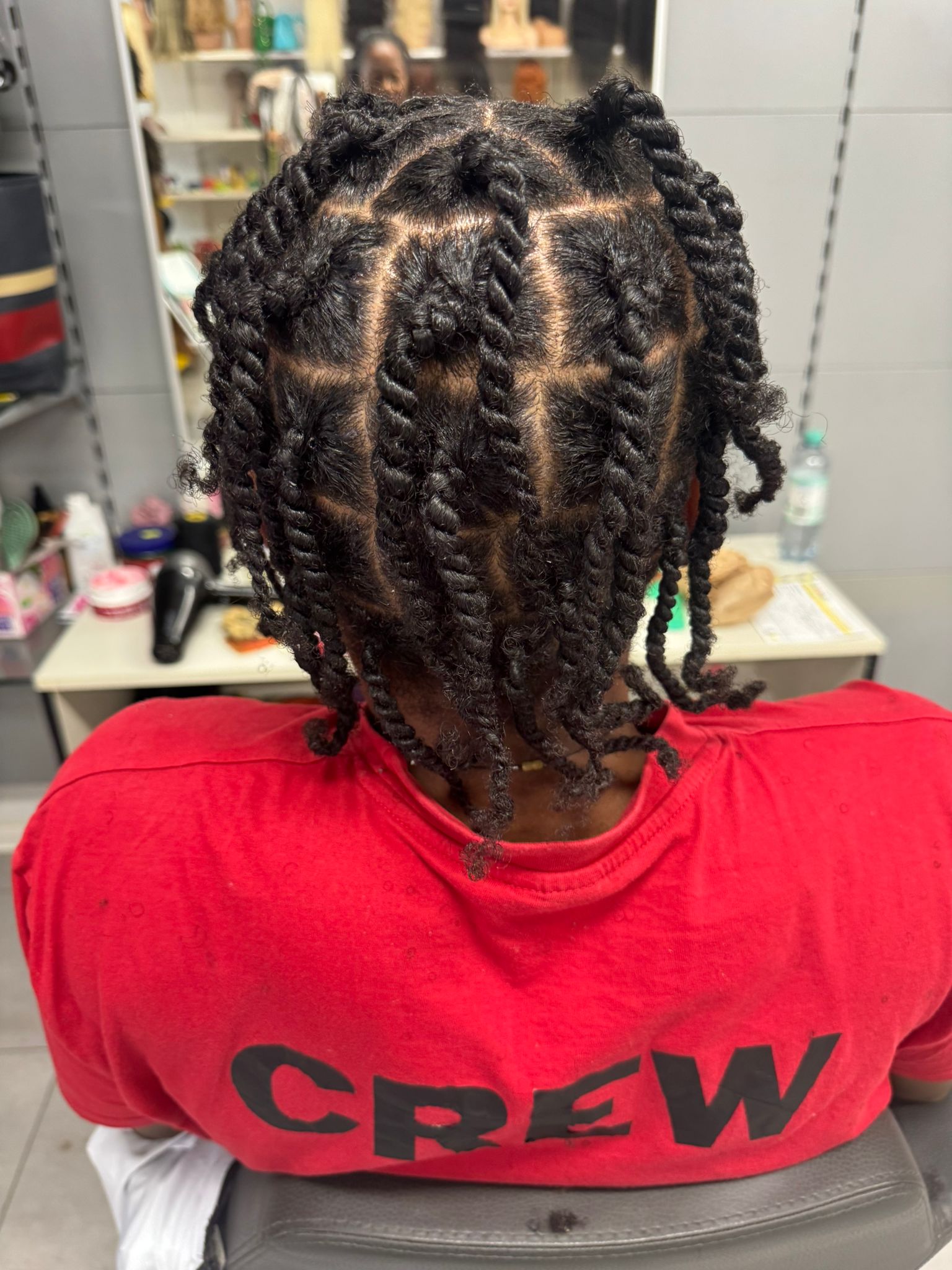 Finished twist style by Makenene Afro Hair Salon